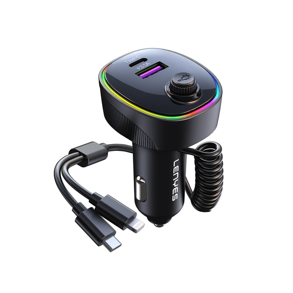 Cargador de auto + Cable Incorporado Carga rápida - Lenyes CA903