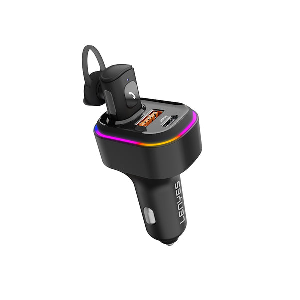 Cargador de auto + Bluetooth + RGB Carga rápida - Lenyes CA889