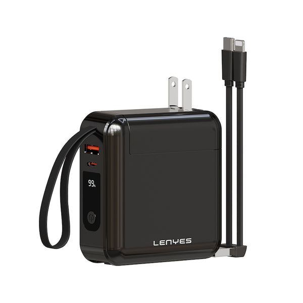 Powerbank ⚡ 15.000mAh Cable Lightning + TIPO C - Lenyes PX141D